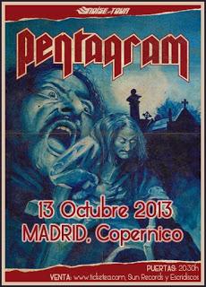 Pentagram actuarán en Madrid el 13 de octubre