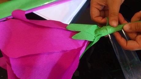 Unión pétalos DIY flor gigante