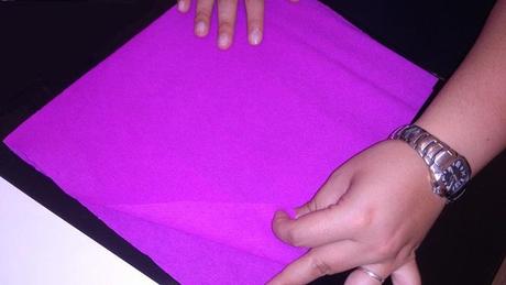 Doblar papel DIY flor gigante