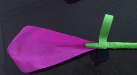 Primer pétalo DIY flor gigante