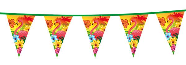 banderín para decorar fiestas tropicales