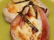 Rape jamón salsa pimientos verdes