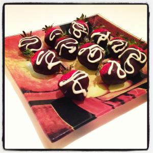 fresas con chocolate