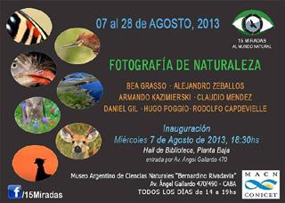Exposición fotográfica “15 Miradas al Mundo Natural” en el MACN (BsAs, Argentina) 15 Miradas Muestra Fotográfica MACN Portada