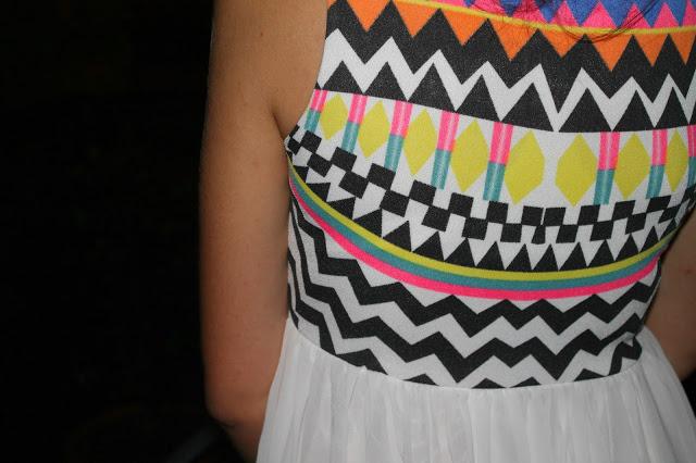 White dress with ethnic details