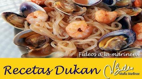 Fideos Konjac Dukan a la marinera Fideos Konjac Dukan a la marinera