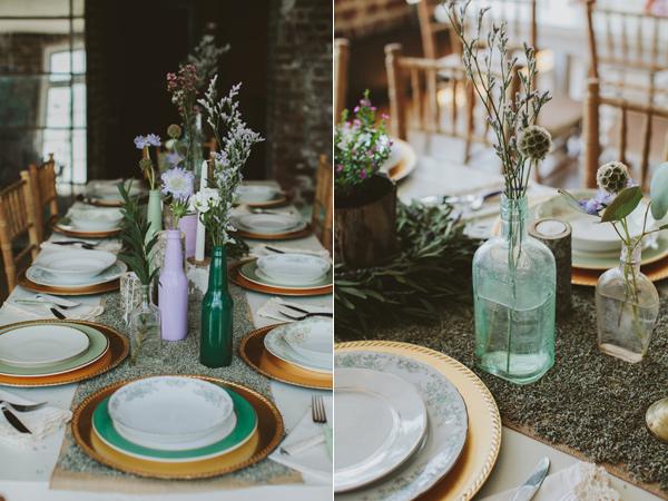 mesa puesta y novios en la NO-BODA!