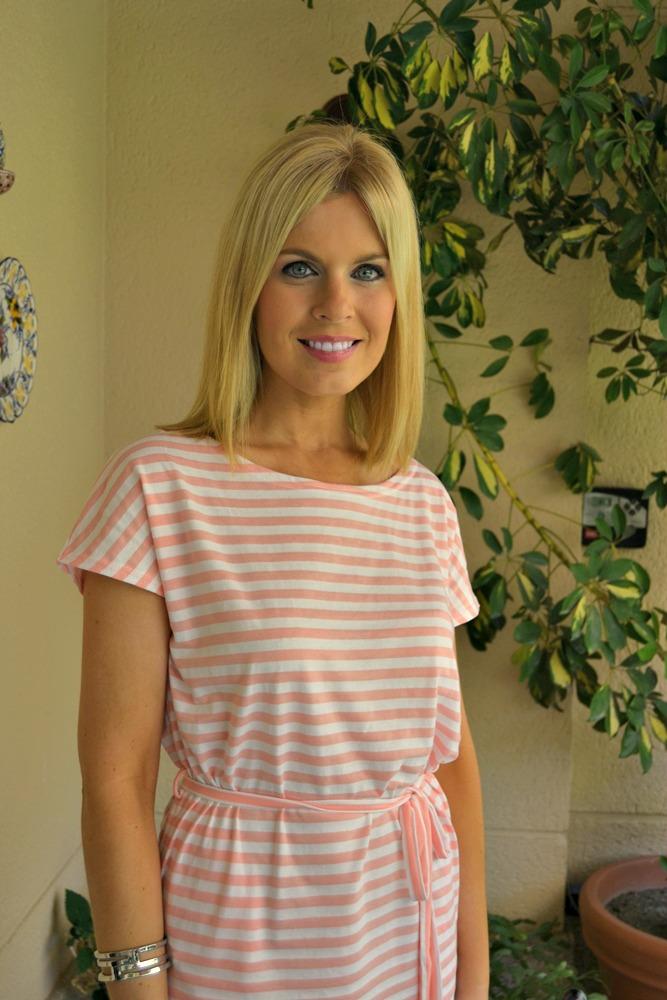 Striped Pink and White Dress