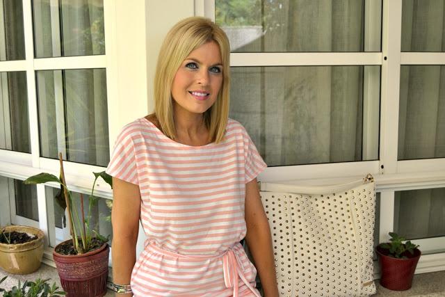 Striped Pink and White Dress