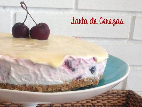 tarta mousse de cerezas