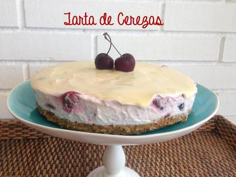 tarta mousse de cerezas