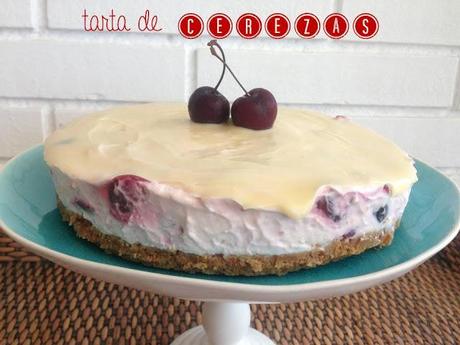 tarta mousse de cerezas