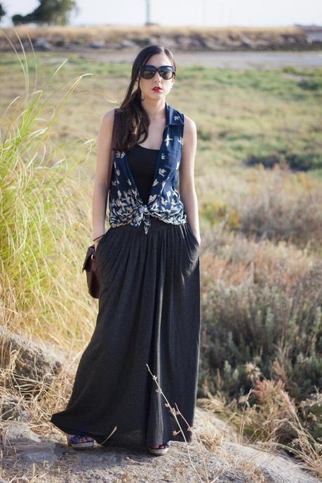 Blouse&Maxi; Skirt