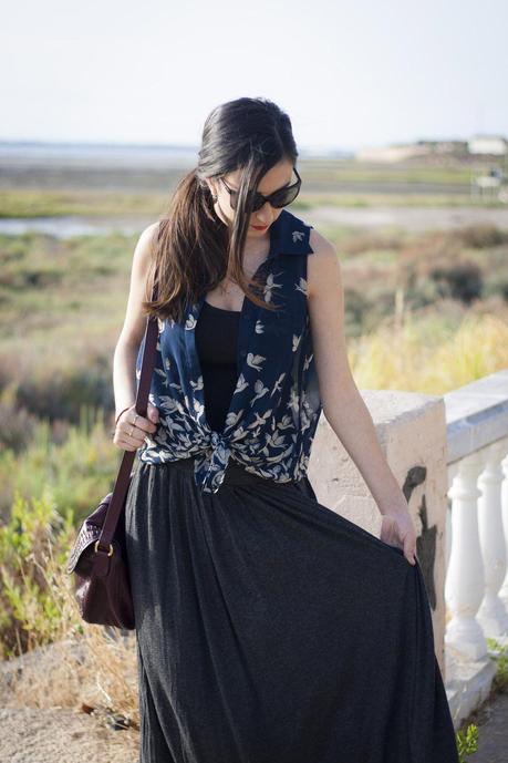 Blouse&Maxi; Skirt