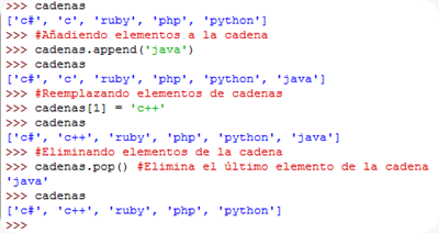 python operaciones con cadena