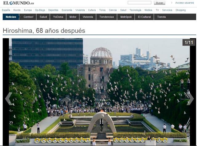 68 ANIVERSARIO DE LA BOMBA DE HIROSHIMA: PALOMAS POR LA PAZ