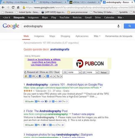 Para Google, Androidografia es Androidography en Castellano. CONFIRMADO chrome
