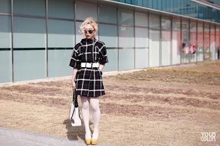 Street style:clash of tartans