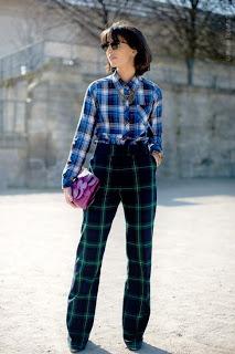 Street style:clash of tartans