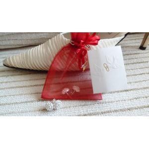 Boda en la Playa. Joyería de Plata Online Detalles de Boda en Plata de Ley - Pendientes Brillantes de Plata by El Rincón de Mis Alhajas