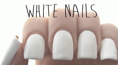 white nails esmalte blanco