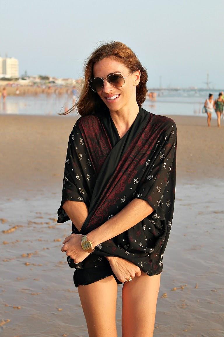 atardecer en la playa