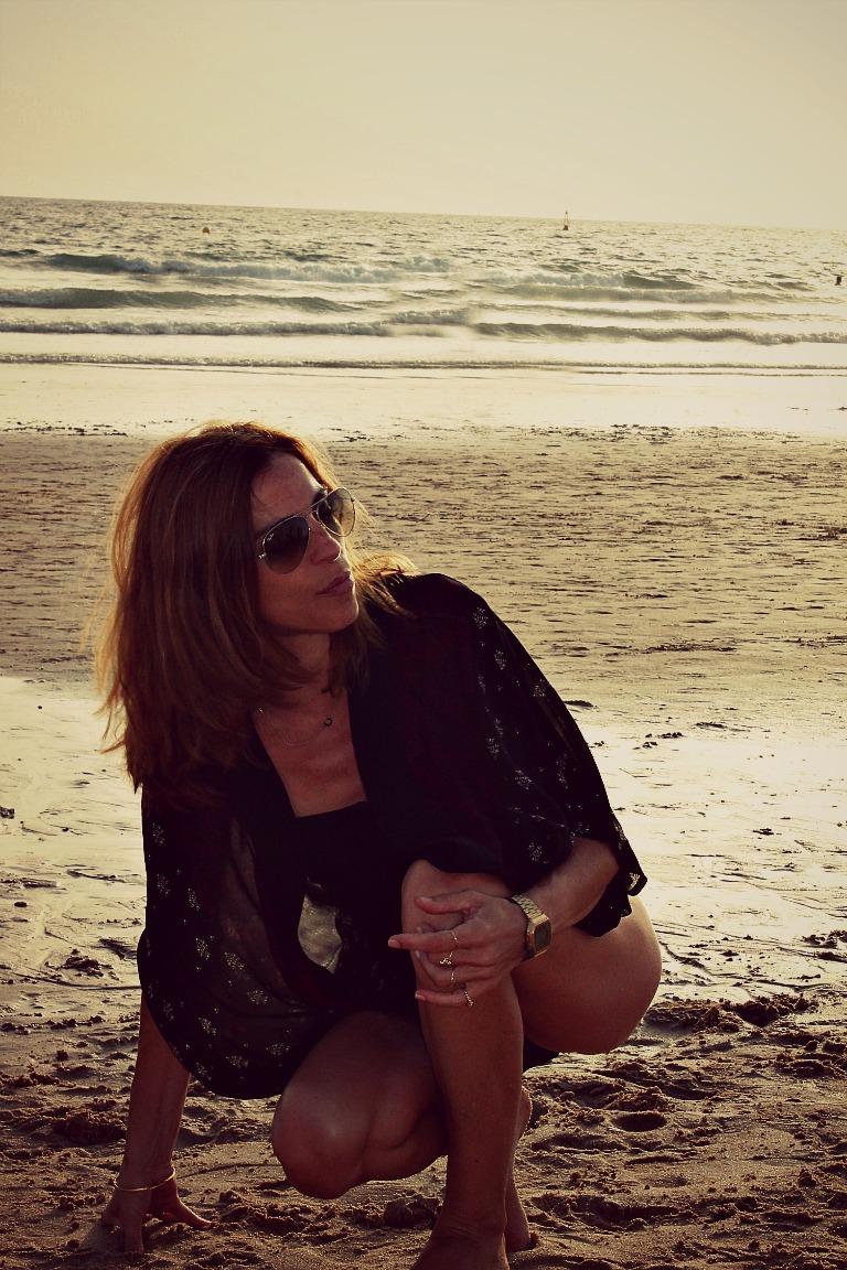 atardecer en la playa