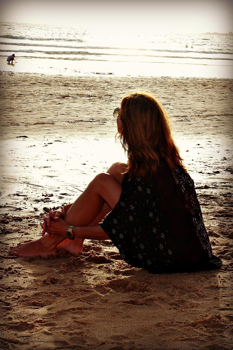 atardecer en la playa