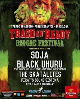 Soja, Black Uhuru y The Skatalites este sábado en Barcelona