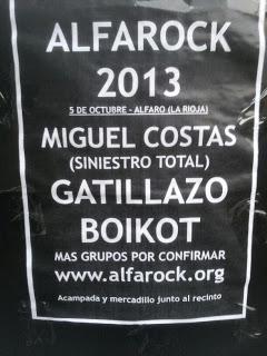 Festival AlfaRock 2013: Lendakaris Muertos, Miguel Costas, Boikot, Los Gandules, Gatillazo, Mala Reputación...