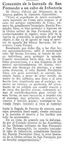 El laureado cabo montañés Ramón Fernández Sáez