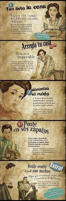 Los consejos para ser una esposa perfecta en los '40