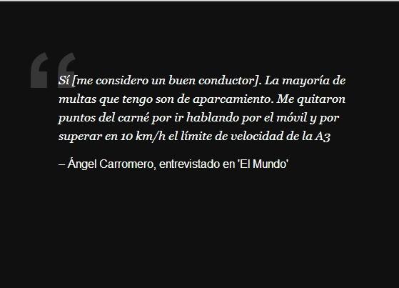 Las frases de Carromero