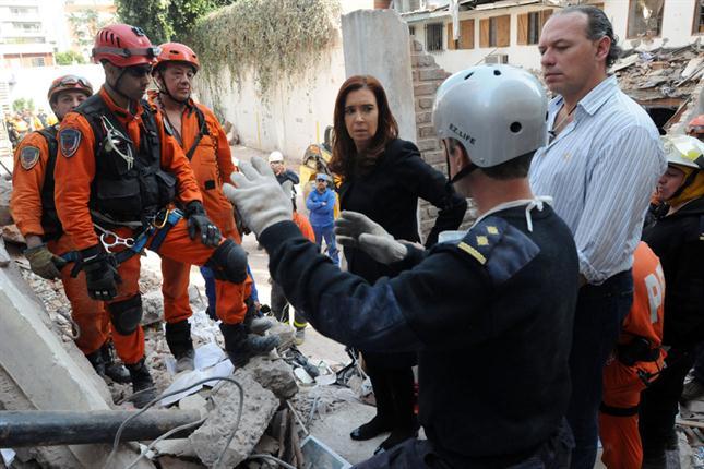 dramática explosión en Rosario, Argentina