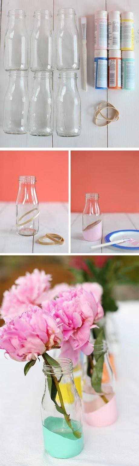 DIY: De botellas a jarrones decorativos