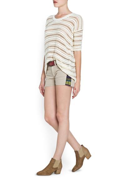 Short paneles tejido étnico