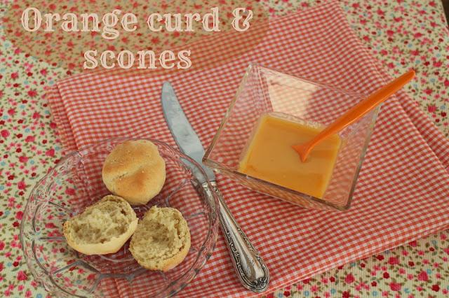 So british!!! Orange curd & scones