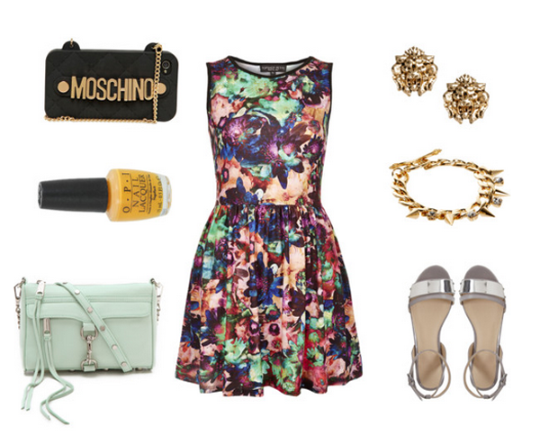 LOOK VESTIDO DE FLORES ROCK AND ROLL