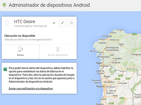 Android Device Manager Activado Android Device Manager  ya podemos localizar y borrar nuestros datos en remoto