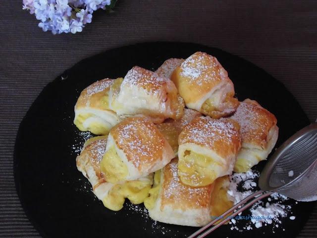 Mini napolitanas de crema