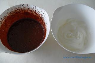 mezcla de chocolate y merengue