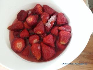 fresas con azucar