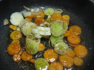 VEGETALES CARAMELIZADOS CON JAMÓN