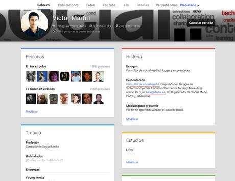 optimizar perfil de google+