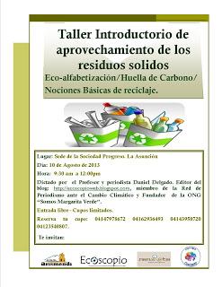 Taller de aprovechamiento de desechos sólidos en La Asunción