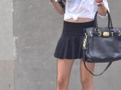 Total black white outfit