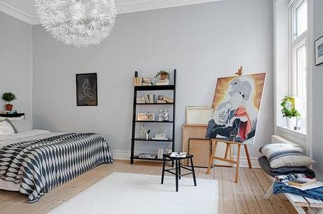 Decoracion minimalista y muy nordica en un apartamento sueco, y unos dias de relax