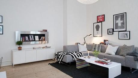 Decoracion minimalista y muy nordica en un apartamento sueco, y unos dias de relax