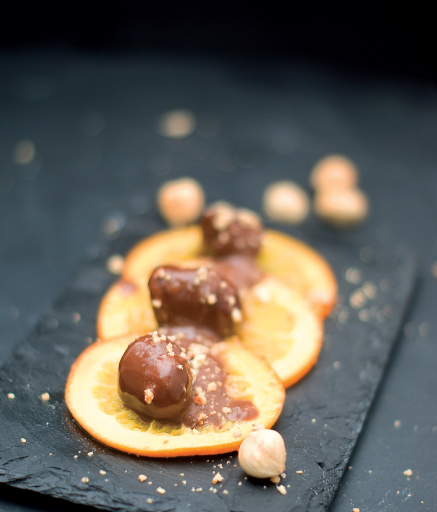 gnocchi dolci con crema de cacao y avellanas