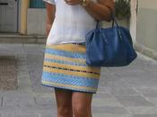 looks minifalda amarilla turquesa